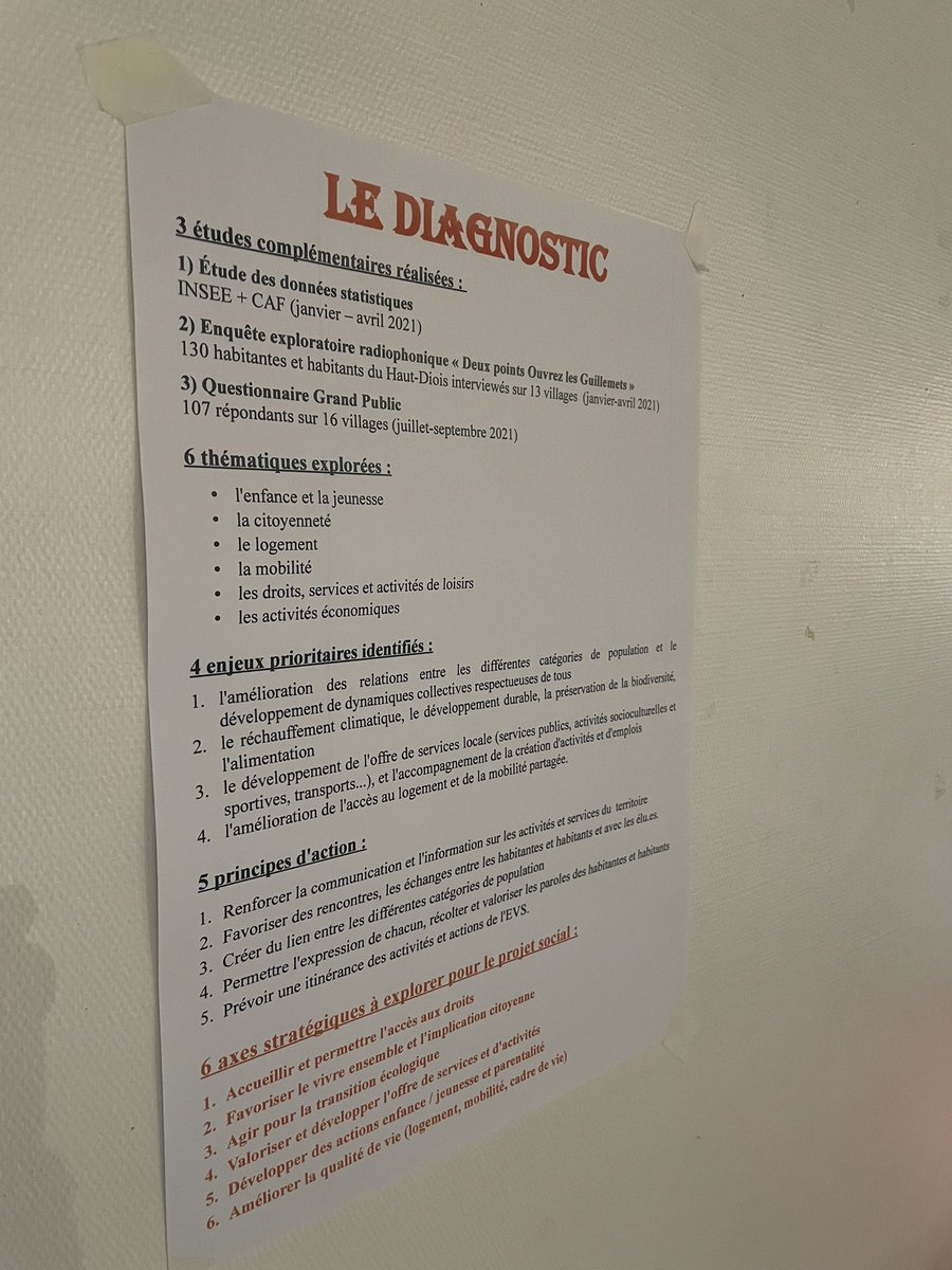 escdd's tweet photo. 2eme session de présentation du diagnostic dans le cadre du futur Espace de Vie Sociale du Haut Diois mené avec brio par @RadioDiois.
On s’informe, on discute et on échange sur nos envies pour la suite.
Vraiment fier de pouvoir participer humblement à cette aventure avec l’@escdd https://t.co/ujNajt27OP