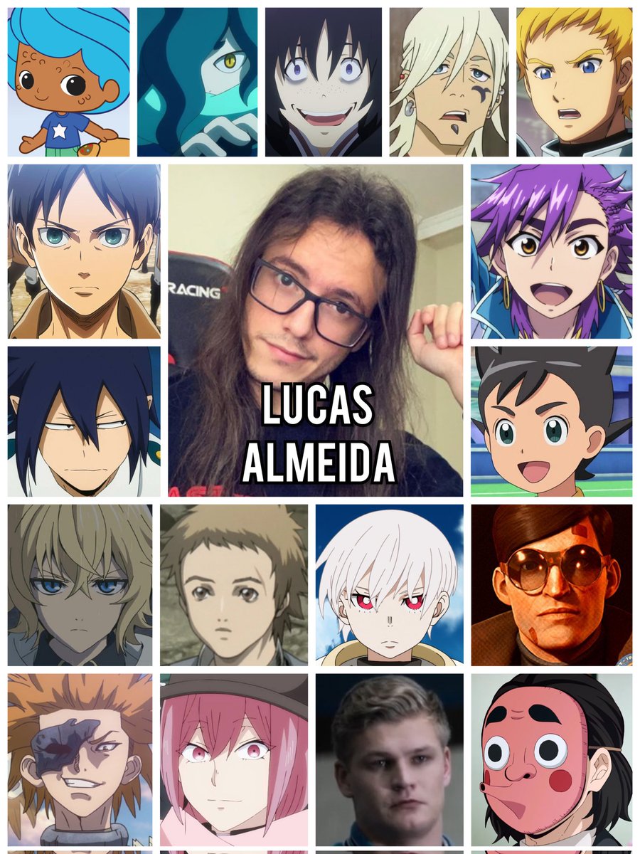 Anime Dublado on X: Feliz aniversário Lucas Almeida (@DublandoCoisas)! 🎂  Nos animes, Lucas é conhecido por dar voz a personagens como Eren Jaeger em  Attack on Titan, Shōyō Hinata em Haikyū!!, Soul