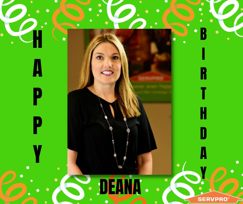 🎉🎉Everyone, please help us wish one of our own, Deana, a very Happy Birthday!! 🎉🎉 Deana has been with us for 27 years!! 🙌🙌 Thank you for being part of the SERVPRO family! 📣🎉🎂🎆🎊