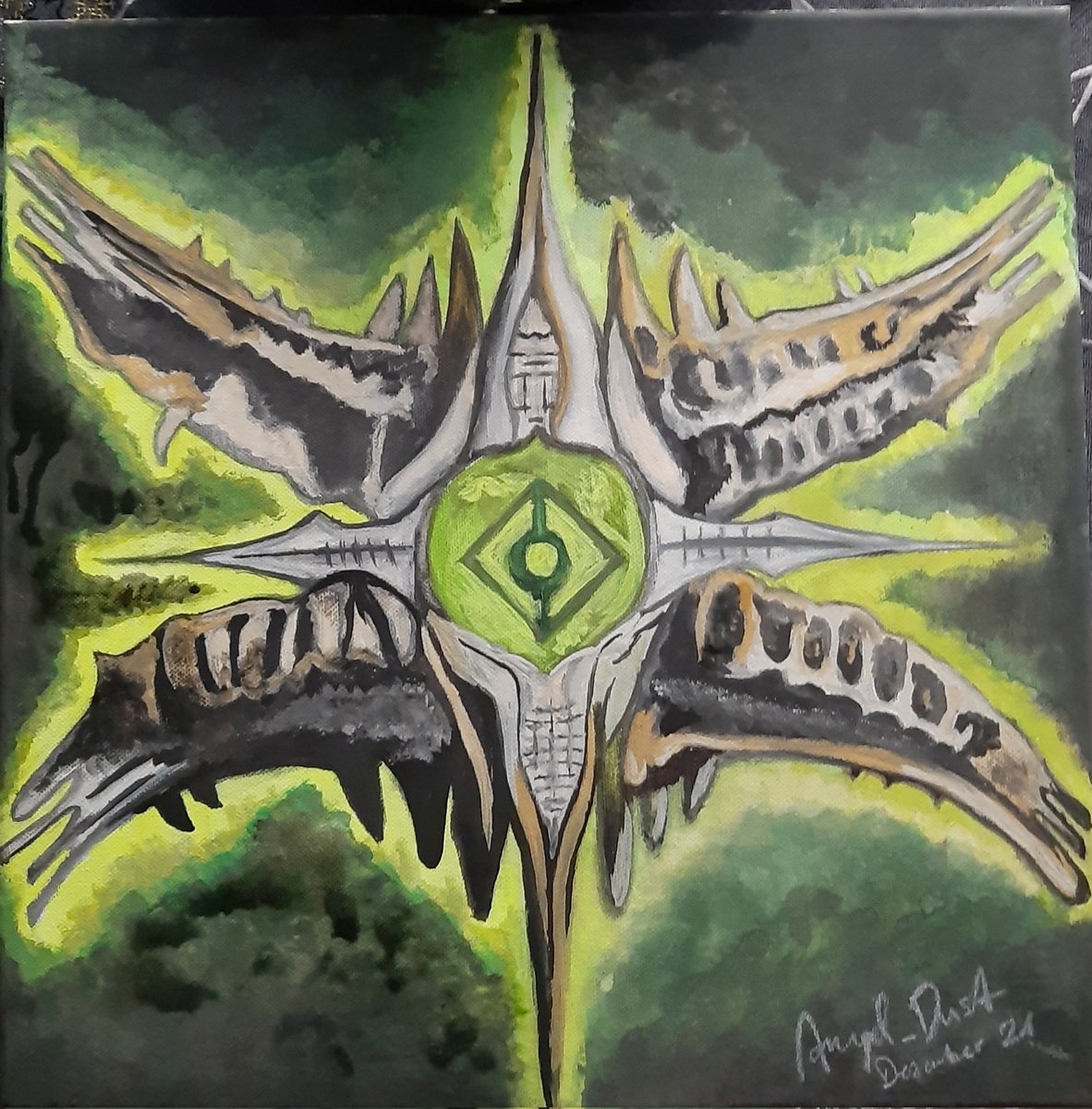 Auftragsarbeit für einen Clanfreund.
<a href="/MarcelGlambert/">Glambii</a> , ich hoffe, meine Interpretation entspricht deinem Wunsch? 
Benutzt habe ich Wasserfarben von #Giorgione #Watercolour

#Destiny2 
#destinythegame 
#WitchQueen
<a href="/Bungie_DE/">Bungie DE</a> 
#DestinyFanArt
#fanart 
#Watercolourpainting