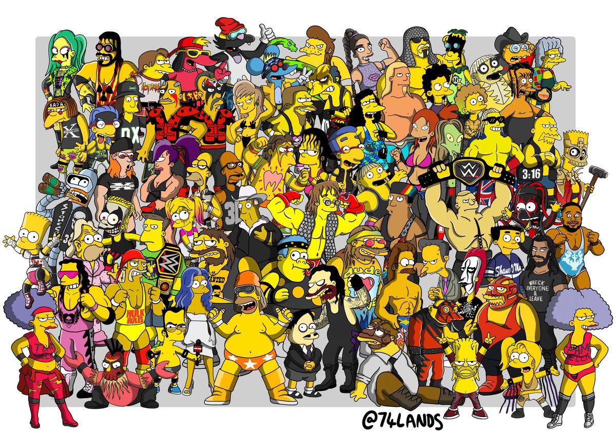 SquaredTrivia's tweet photo. Wrestling + Simpsons = HELL YEAH @SimpsonsWWE https://t.co/mavgzw65PF