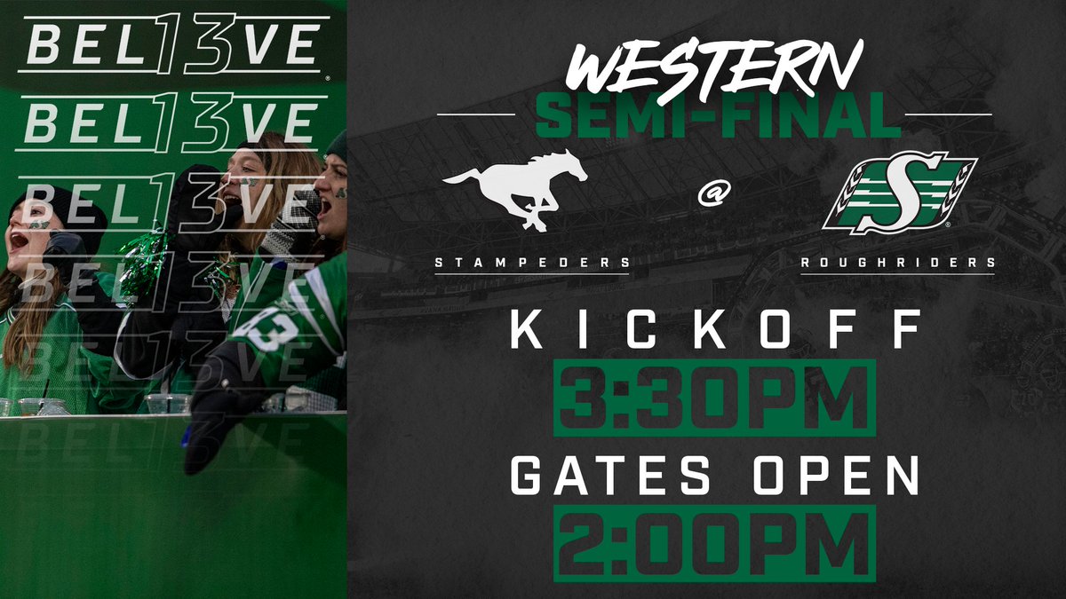 sskroughriders's tweet photo. IT'S GAME DAY ‼️

Show starts at 3:30 p.m. 

NEED TO KNOW | https://t.co/4Zqx1EN4Lc
TICKETS | https://t.co/z6fXjNvKgV

#BEL13VE https://t.co/IyRGK9mnsZ