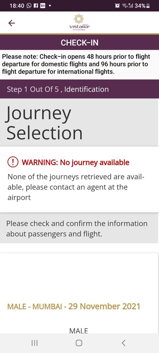 MaulikTrivedi86's tweet photo. @airvistara Not able to do web check in show this error please guide me my PNR is QAAJ3R https://t.co/M0wobi5jcB