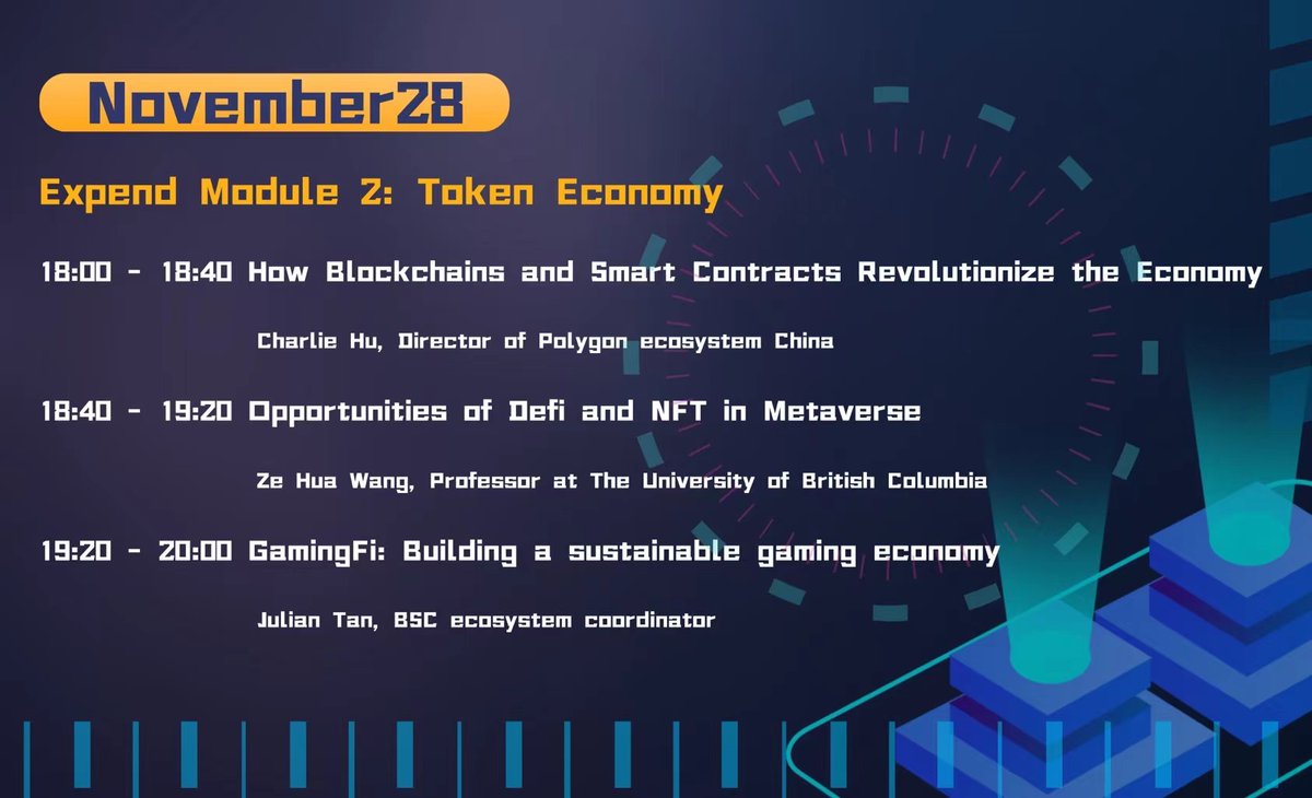 ChainIDE's tweet photo. The next session of the Global #Metaverse Bootcamp starts Nov 28 at 6PM PST

Join for free to learn about Token Economy with:

🔸Charlie Hu of @0xPolygon
🔸Ze Hua Wang of @UBC
🔸Julian Tan of @BinanceChain
 
Link
https://t.co/dqkHinSyS6
#GameFi #Defi #NFT https://t.co/L6p8Yr1rAR