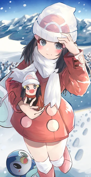ヒカリちゃんと雪山を行く(^o^)
ダイパリメイク最高でしたー(^^♪ 