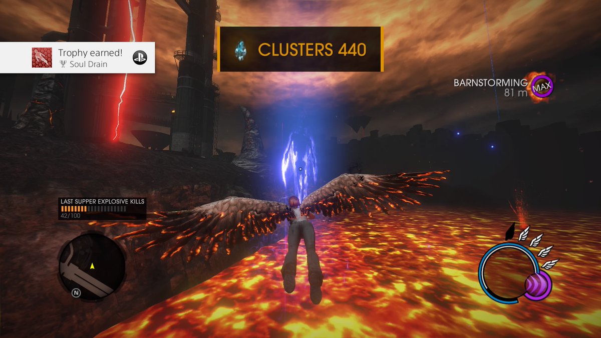 Hyde323's tweet photo. #PS4share found all 942 of those damn things! #SoulDrain #SaintsRow #GatOutOfHell #gamer >) https://t.co/st7P43mj4U