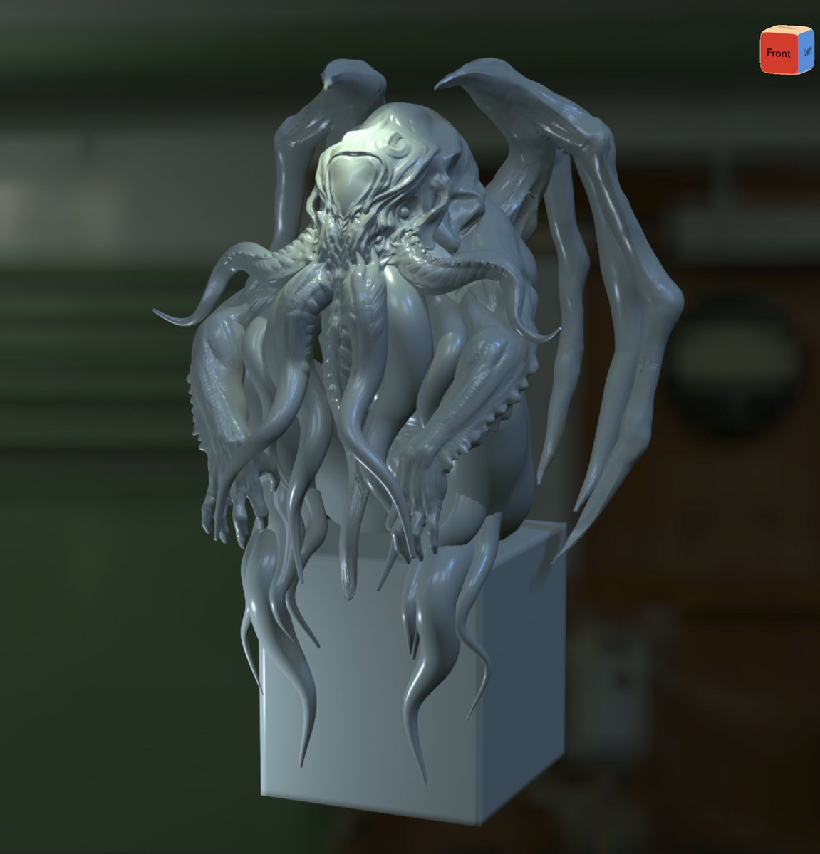 kuramoonn's tweet image. 邪神像に挑戦中
#クトゥルフ
 #nomadsculpt
