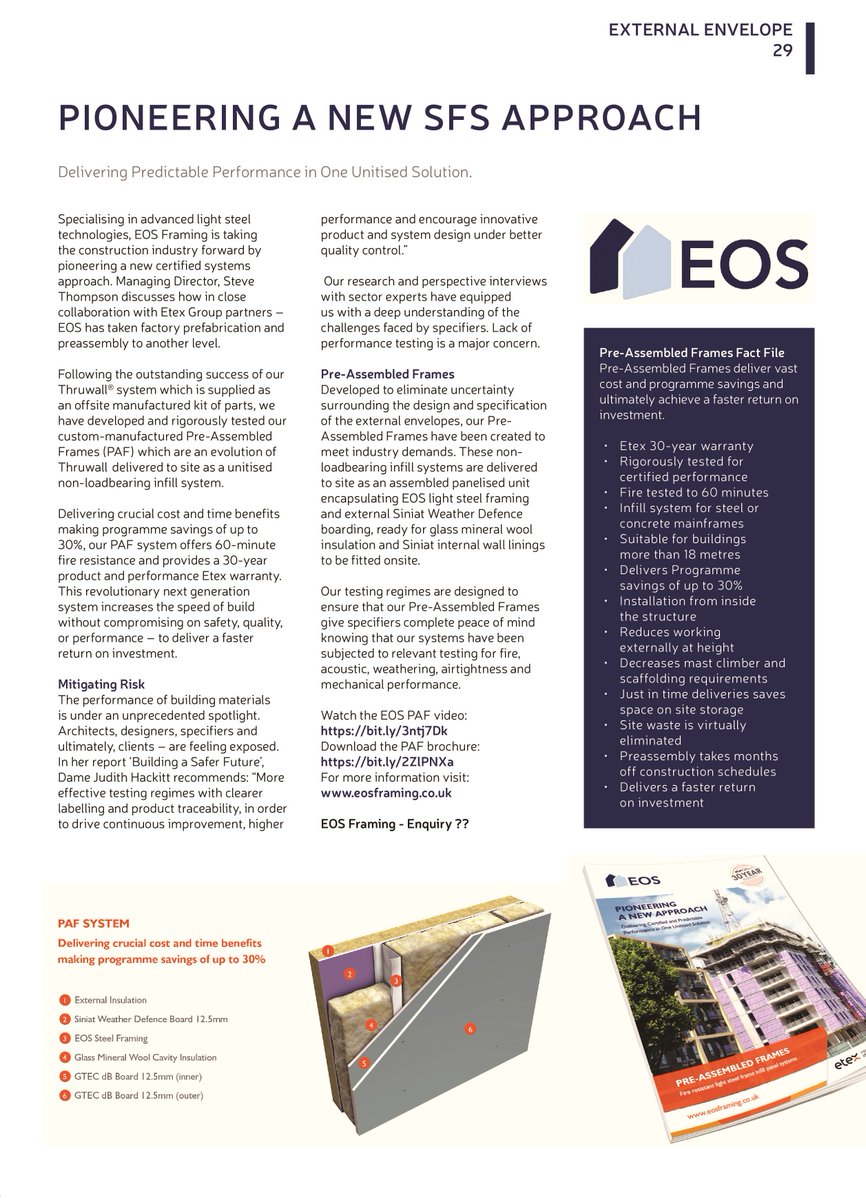 EOS_Framing's tweet photo. The latest issue of #HousingSpecification @MySpecNews features our Pre-Assembled Frames (PAF). Developed to eliminate uncertainty surrounding #design & #specification our custom-made #PAFSystems have been created to meet industry demands.
Read more: https://t.co/e8jAJ8Ztbj https://t.co/BjZHDs4Vgb