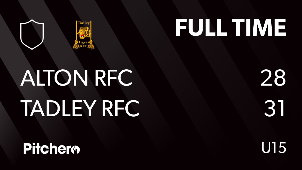 FULL TIME: Alton RFC 28 - 31 Tadley RFC
#ALTTAD #Pitchero
pitchero.com/clubs/tadley/t…