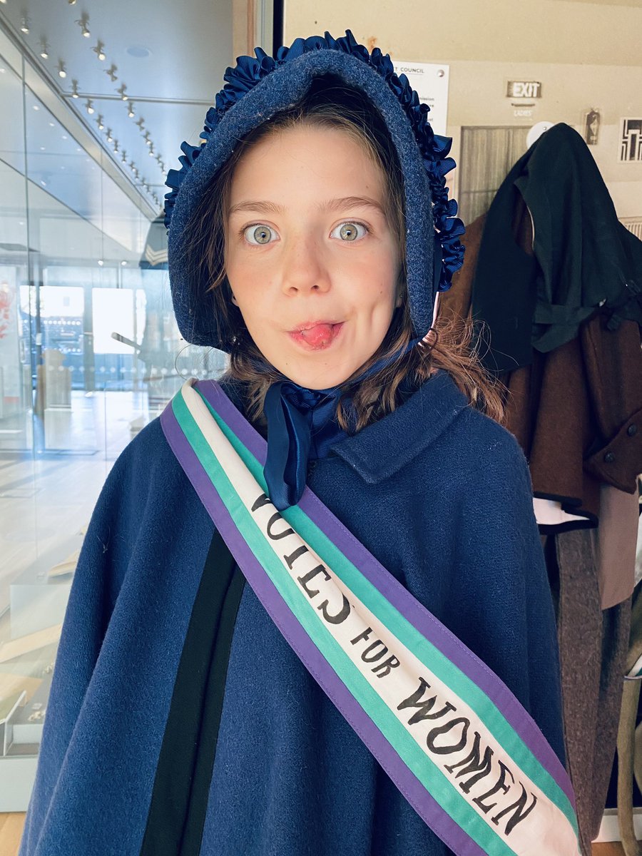 littlemisswoww's tweet photo. Suffragette dressing up! #powertothegirls @nhertsmuseum 💜 #suffragettes https://t.co/0xftbMfdzR