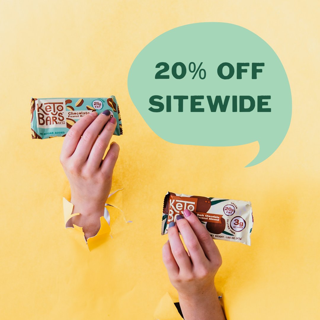 Good news! We're stocked up on *most* of our items and the entire shop is 20% off from now through Cyber Monday. 🍫🧡

Get your hands on your favorite keto treats now (at a discount) and start the new year prepared. 

No promo code needed, discount taken at checkout.