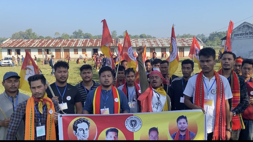 SurajTipra's tweet photo. Around 500-800 YTF warriors participated in Long March Rally organised by YTF for #GreaterTipraland Movement Under the leadership of His Highness Pradyot Bikram Kishore Manikya Bahadur ji no #GreaterTipraland No Rest @PradyotManikya 💪💪💪 https://t.co/eUyQ3vHcvj
