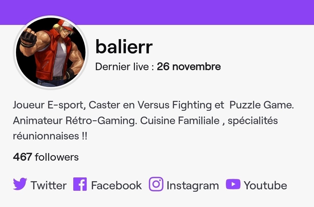 J'avais un objectif de 1000 followers cette année sur Twitch, besoin de votre force les Chevaliers !! Pegasus Ryu Sei Ken
RT apprécié !!
Twitch.tv/balierr