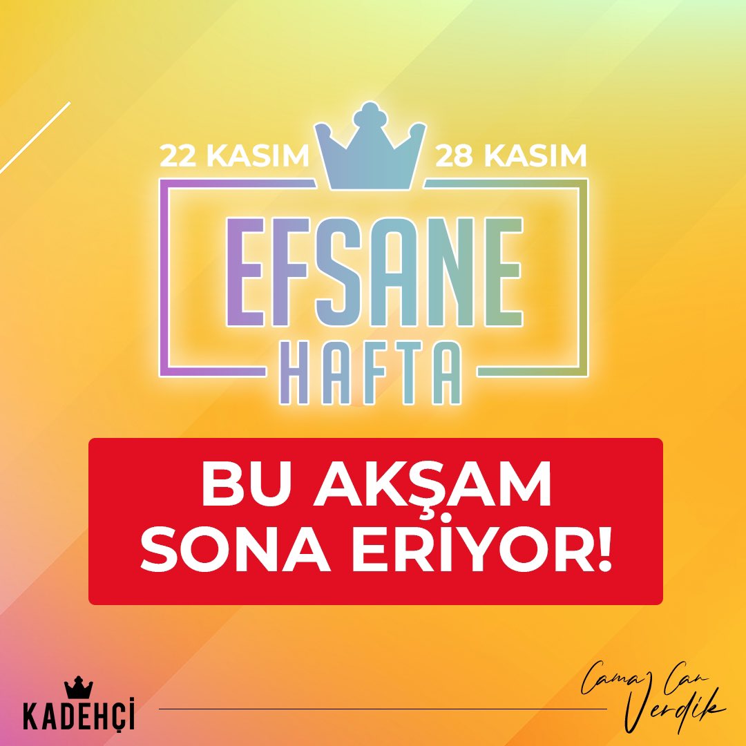 Efsane Hafta bu akşam sona eriyor!
kadehci.com