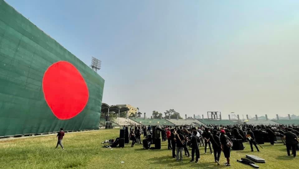 ArbovirusLIVE's tweet photo. Really proud to be a part of this historic event! All BAMBA members, One Song to celebrate 50 years anniversary of our BANGLADESH. #BAMBA #infected #arbovirus https://t.co/Xzk9yldGBt