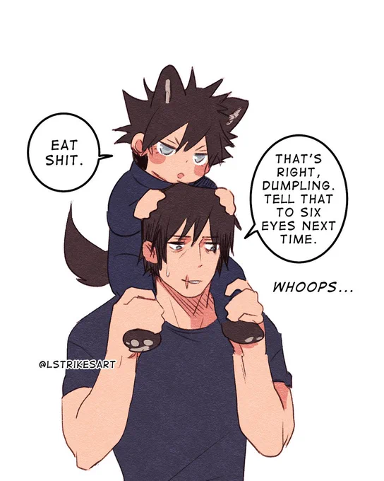 #jjk Tiger Cub AU: eat !@#% 