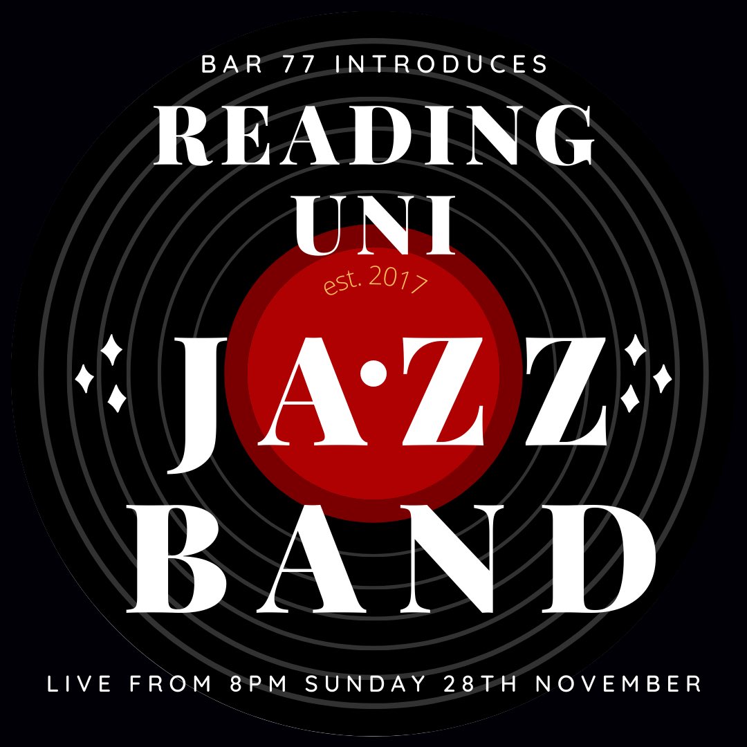 🚨New Event Alert!🚨
University Of Reading Jazz Band are gracing us with some music tomorrow night!

We’ll be offering a whopping 20% off for all students 😈

Come on down from 8pm for some great music and get your jazz on!

As always we’ll have the Shufl and Pool on the go 🎱