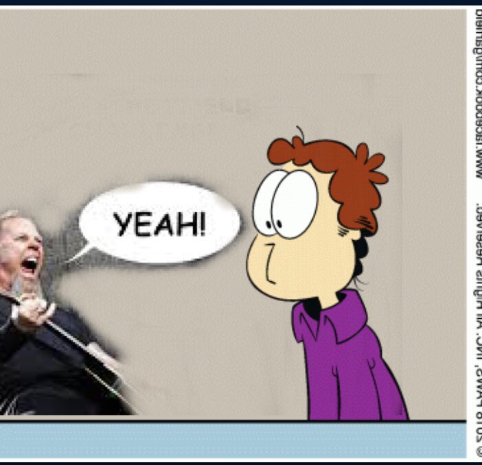 le7de2's tweet photo. A version of #Garfield to rival with #garfiedminusgatfield. I give you #Hetfield. #badphotoshop https://t.co/KwtM49mCvW