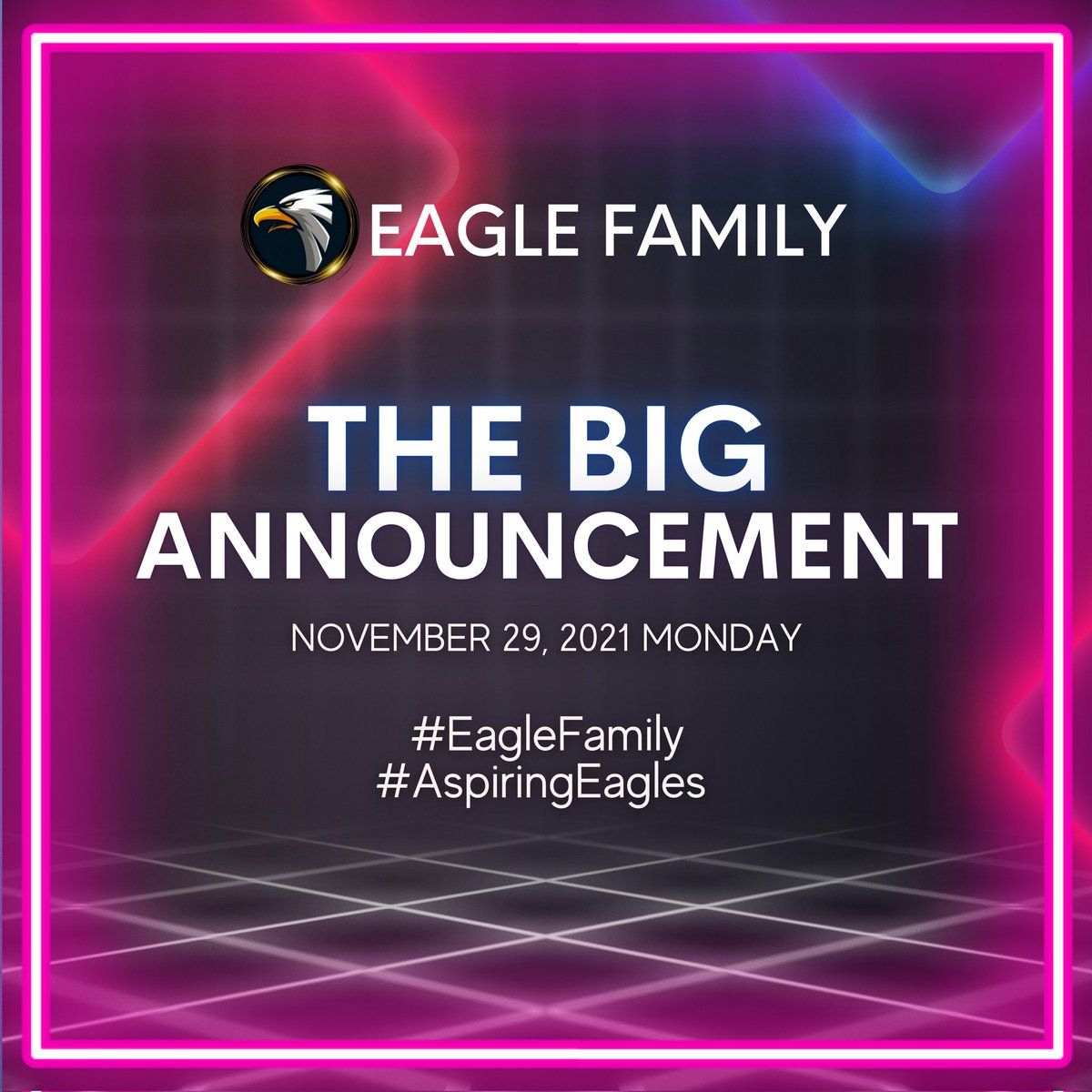 fam_eagle's tweet photo. THE BIG ANNOUNCEMENT!

#EagleFamily https://t.co/NAiw0y7qKE