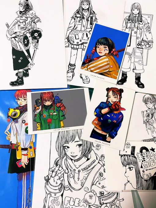 丸善丸の内本店ギャラリーBで開催されている、ざしきわらしイラスト作品展『COLOR PALETTE』に行きました。
色鮮やかで、可愛くて、カッコいい。観ていて元気が出てきて、とても楽しかったです。
会場のグッズで白黒の絵を初めて見られたのも凄く嬉しかったです。 
