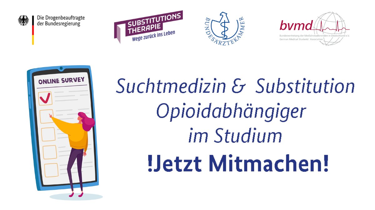 Für alle Medizinstudierenden 🩺💉📚⬇️
Umfrage zu #Suchtmedizin im #Medizinstudium - nehmt teil und tragt dazu bei, dieses wichtige Thema besser zu beleuchten!

d171.keyingress.de/?i_survey=104_…