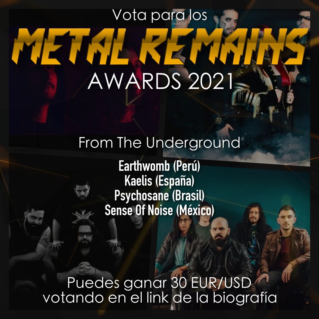 MetalRemains_'s tweet photo. Vota en los #MetalRemainsAwards2021 sorteamos 30€/$ #earthwomb #kaelisband #psychosane #senseofnoise #asphyx #mortiferum #realmofobscura #wizardthrone #1914band #enforcedrc #frozensoul #hoodedmenace #aephanemer #jinjer #spiritbox #triviumband #tatianashmayluk #courtneylaplante https://t.co/QiHELYpm2z