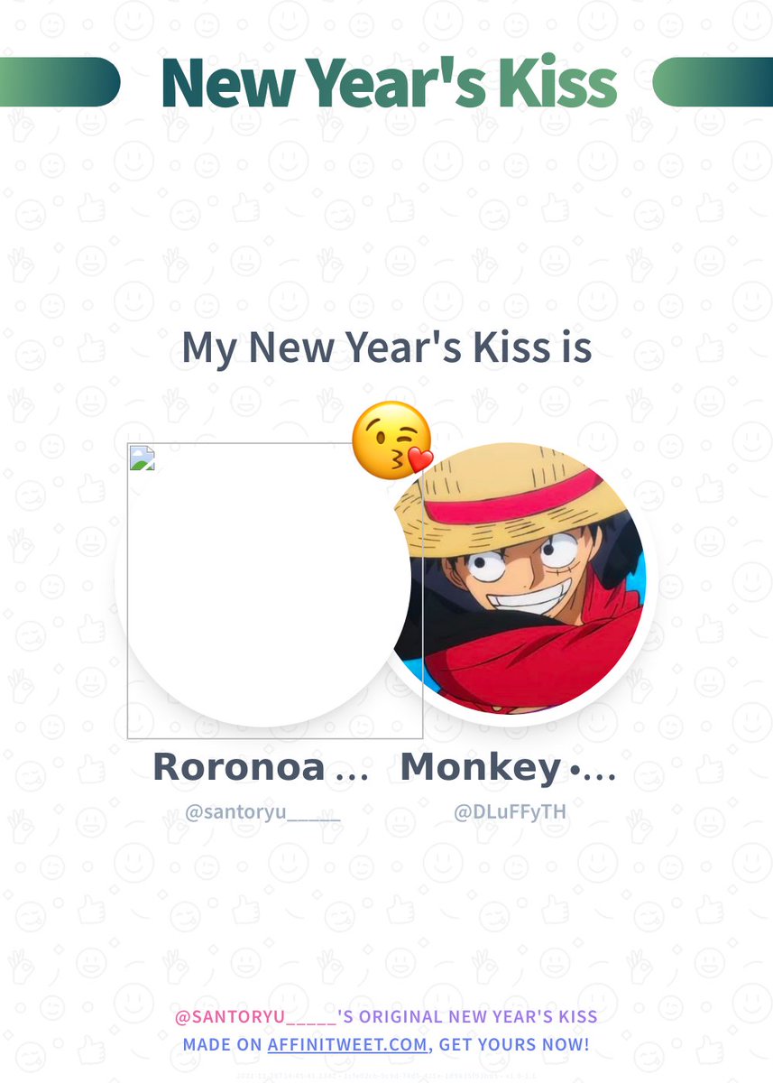 santoryu_____'s tweet photo. ✨ New Year's Kiss

I'm preparing my best last year kiss and first of the next year DLuFFyTH 😘💕
And you, who will you kiss at midnight?

➡️ https://t.co/DZy9TUJzAt https://t.co/hXKq8lNxVn