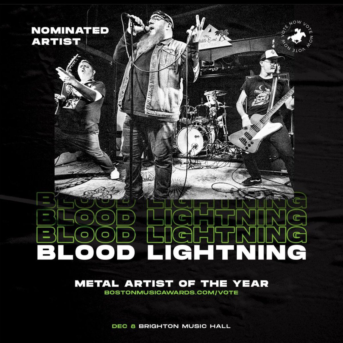 Vote for <a href="/lightning_blood/">Blood Lightning</a> for “Metal Artist of the Year” at the <a href="/BMAs_Boston/">Boston Music Awards</a>  bostonmusicawards.com/vote/