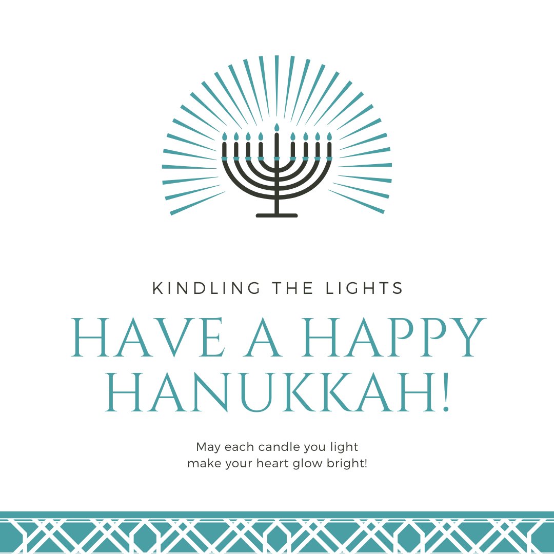 Chag Sameach! Hanukkah greetings to you and yours for peace, love and happiness. 🕯️
