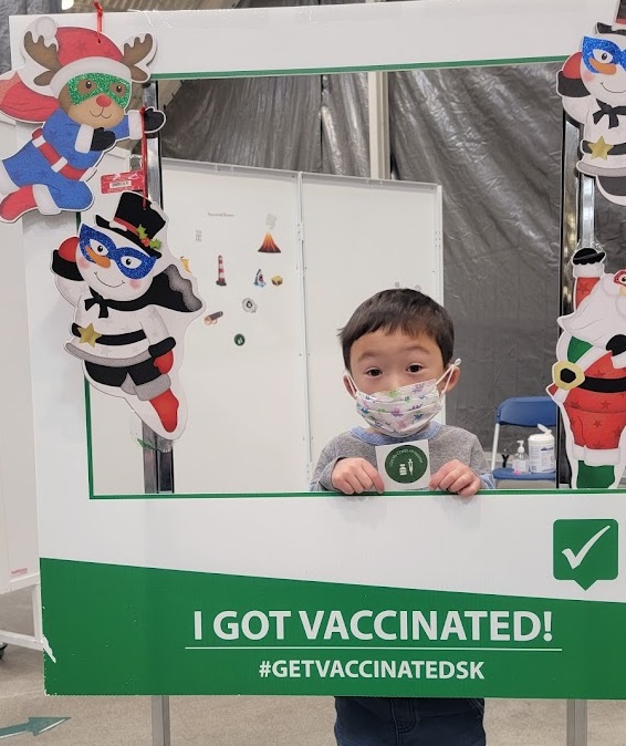 awong37's tweet photo. Our 5 year-old got his 1st dose of #COVID19 vaccine yesterday. Insisted on not being held, barely flinched, didn't shed a single tear.

Daddy, on the other hand? I cried like a baby. Tears of happiness, relief, and pride.

THANK YOU, science - we are SO grateful. https://t.co/jf8VZwzThk
