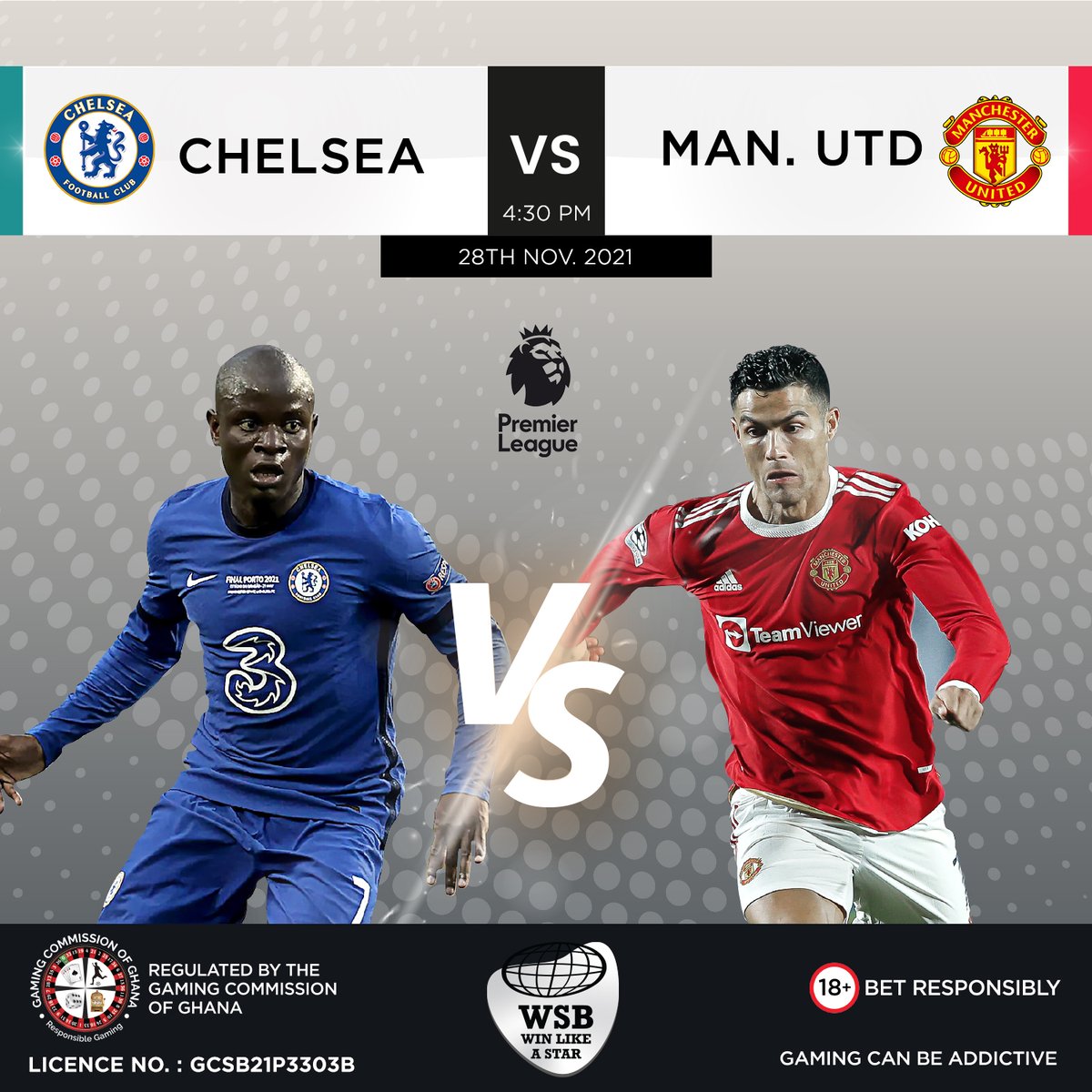 wsbettingGh's tweet photo. 💥🔥 MATCH OF THE DAY🔥💥
What do you think the scores will be?
.
manchester united #chelsea #FPL #fantas #epl # #ronaldo #epl Ghana Police #lukaku Jay Z #mount #pulsic #MUNCHE #cristianoronaldo #premierleague #Thiago #silva #rudiger #jorginho sista afia #GOAT #psquare #messi https://t.co/GomKdPpq7f