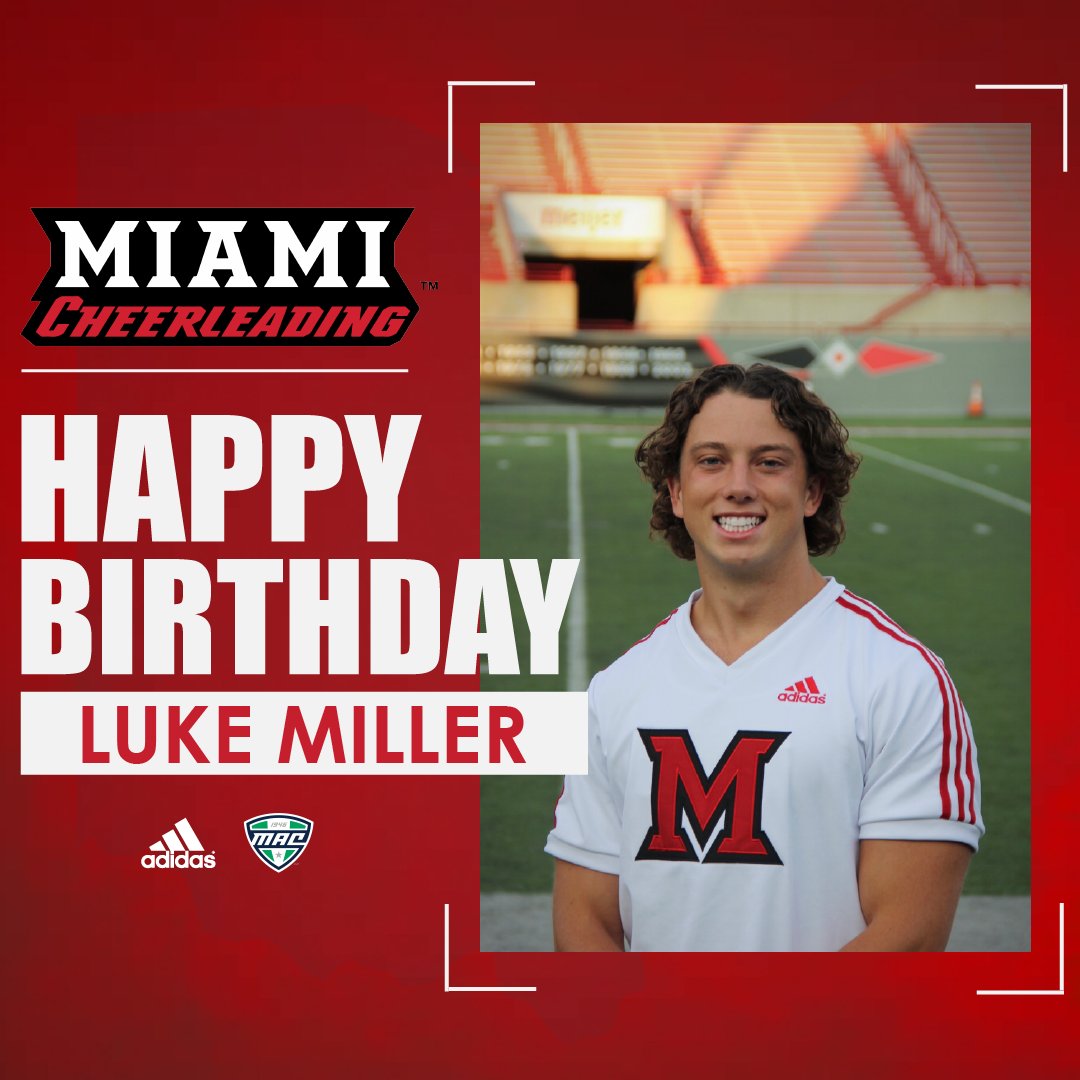 We are sending out another big #HappyBirthday shoutout to first year and junior, Luke! We hope you have a great day! #miamiucheer #RiseUpRedHawks #LoveandHonor
