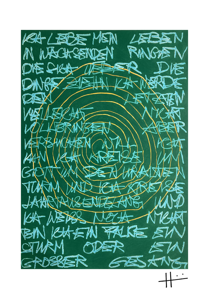 Wachsende Ringe 2021
Oil Pastel on Paper
70 x 100 cm
All Work on Paper heiri.info/wop/overview/
#wachsenderinge #hoher #gesang #rilke #painting #drawing #art #willisau #heiri