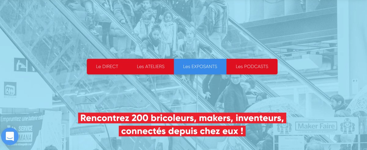 MAKER FAIRE PARIS 2021, c'est des émissions TV, des ateliers animés en LIVE et 200 makers qui vous attendent dans la rubrique Exposants, pour échanger avec vous 🤩 N'hésitez pas à les rejoindre. app.vystem.io/fr/event/maker…