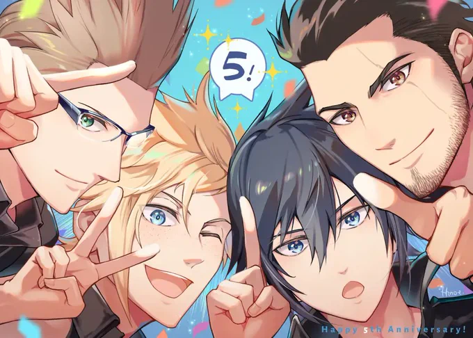 もう1枚!おめでとう!
#HBDFFXV #FF15発売5周年記念祭 