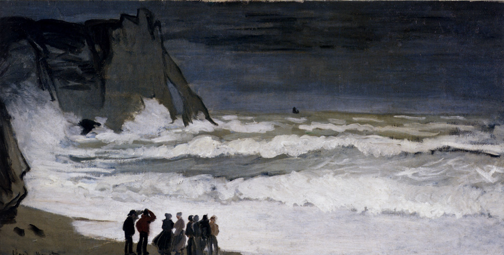 artistmonet's tweet photo. Rough Sea at Etretat, 1869 #impressionism #monet https://t.co/nadwLTqdzg