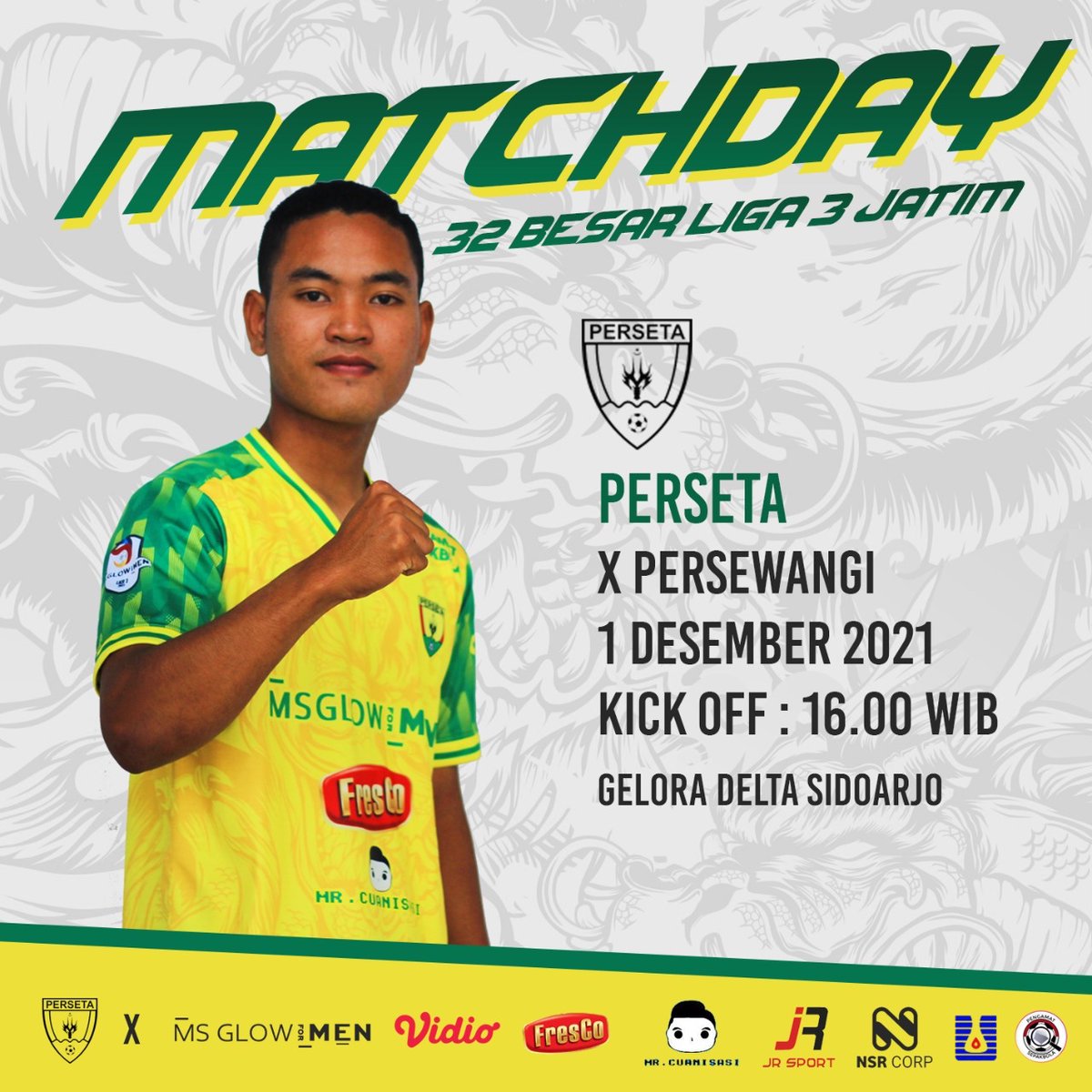 BABAK 32 BESAR LIGA 3 JATIM

PERSETA vs Persewangi

Rabu, 1 Desember 2021
Kick Off 16.00 WIB
Stadion Delta Sidoarjo
LIVE VIDIO

Bismillah semoga mendapatkan hasil terbaik untuk Babak 32 Besar 🔥

#Perseta #Tulungagung #Saguru #LasbasMania #NewHopeForBetter