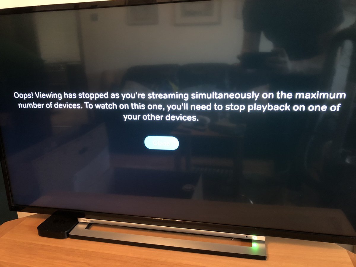 DanielConwayUK's tweet photo. @NOWHelpTeam having a reoccurring problem whereby viewing stops and a message appears to say that I need to stop playback on another device even when no other devices are in use. Can you help? https://t.co/vYnLtYVyfh