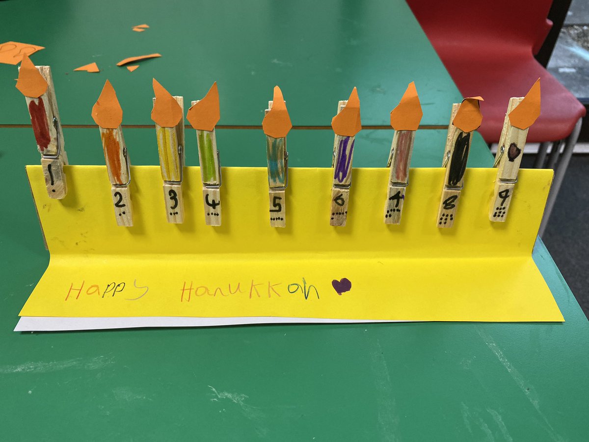 Finally the children learnt about Hanukkah which starts today! They found out why Hanukkah lasts for 8 days and created their own special menorah (Hanukkiah)