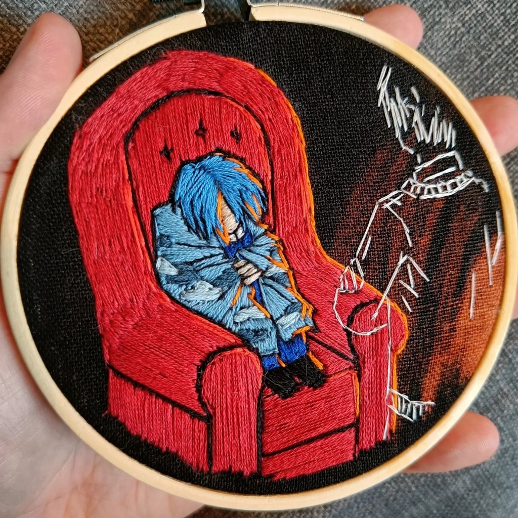 kirikiri1's tweet photo. Hoop for Episode 43 of @TheHallowoods - Relics, as part of a gift exchange.
Tiny tiny baby.
#hellofromthehallowoods #hfth #oliviersong #percyreed #relics https://t.co/aoEfWPWDA2