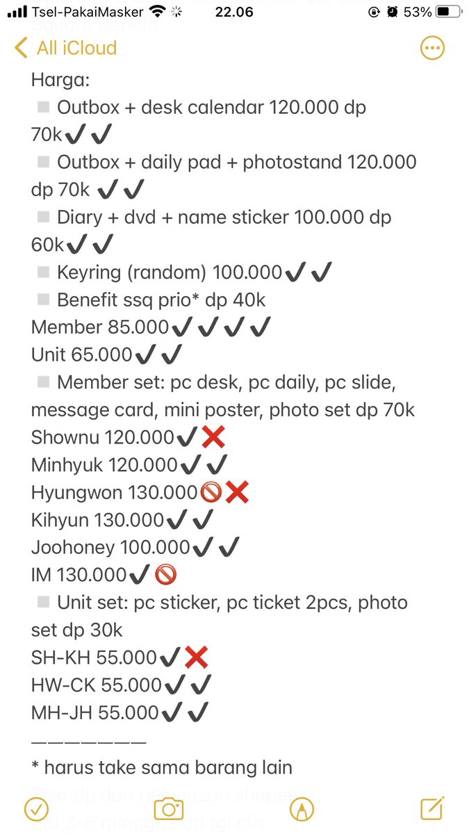ssarahalmzh's tweet photo. OPEN SHARING
MONSTA X 2022 Seasons Greetings Both version ssq benefit

Box+desk cal 120k dp 70k
Box+dailypad+stand 120k dp 70k
Diary+dvd+sticker 100k dp 60k
Keyring 100k dp 60k
Benefit 85k dp 40k
Member set 100-130k dp 70k
Unit set 60k dp 35k 

Link dp 🍊 https://t.co/Nlxdi3Ygnq https://t.co/NaoNknDLLt