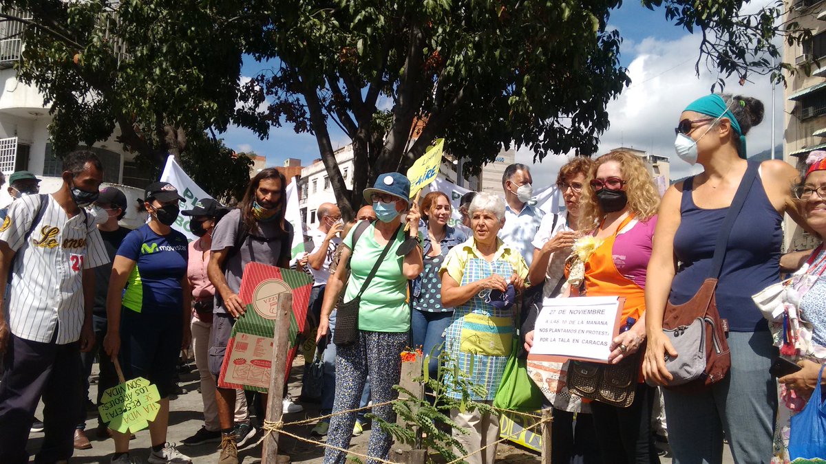 ecorina2's tweet photo. Fue muy buena la caminata en defensa de los árboles desde CC Recreo al Puente de las Mercedes frente a la Escultura que sustituyó a un Mare Mare como explico Cheo Carvajal @caracasapie a los asistentes. El inicio de un movimiento por la recuperación de la Ciudad en 3 municipios. https://t.co/z8KpwFiTlL