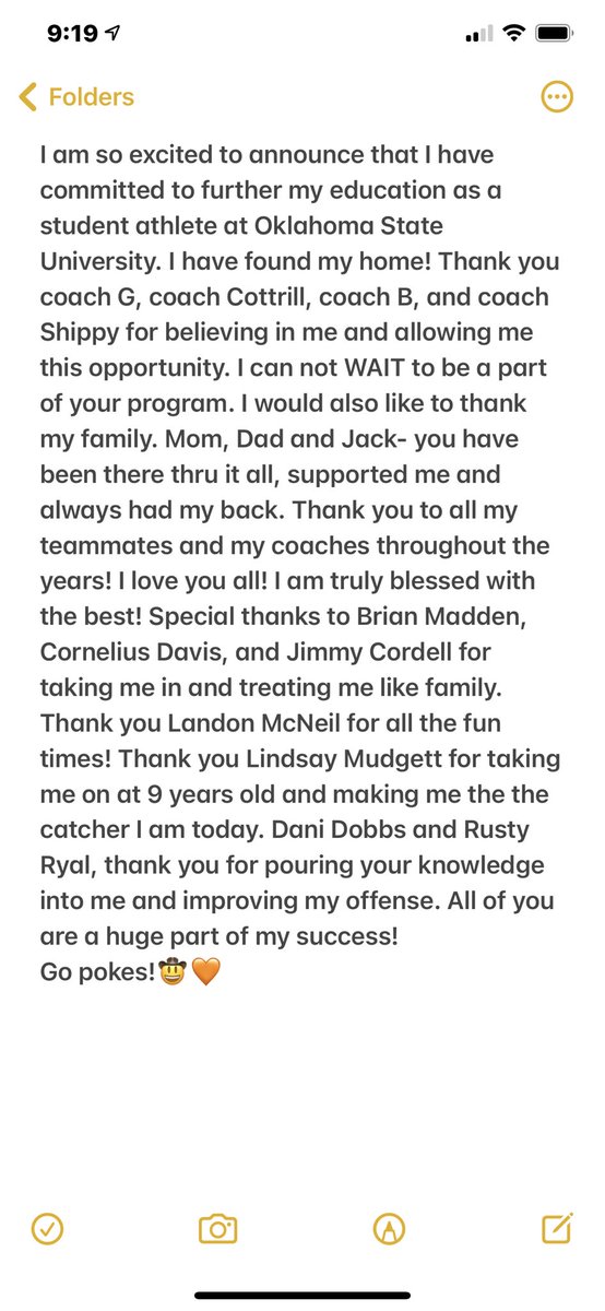 SO EXCITED… 🤠🧡 <a href="/CowgirlSB/">OSU Cowgirl Softball</a> <a href="/OSUcoachG/">Kenny Gajewski</a> <a href="/J_Cottrill_/">Jeff Cottrill</a> <a href="/Coach_Shippy/">Vanessa Shippy (Fletcher)</a> <a href="/18snational/">Oklahoma Athletics 18u National Madden</a>