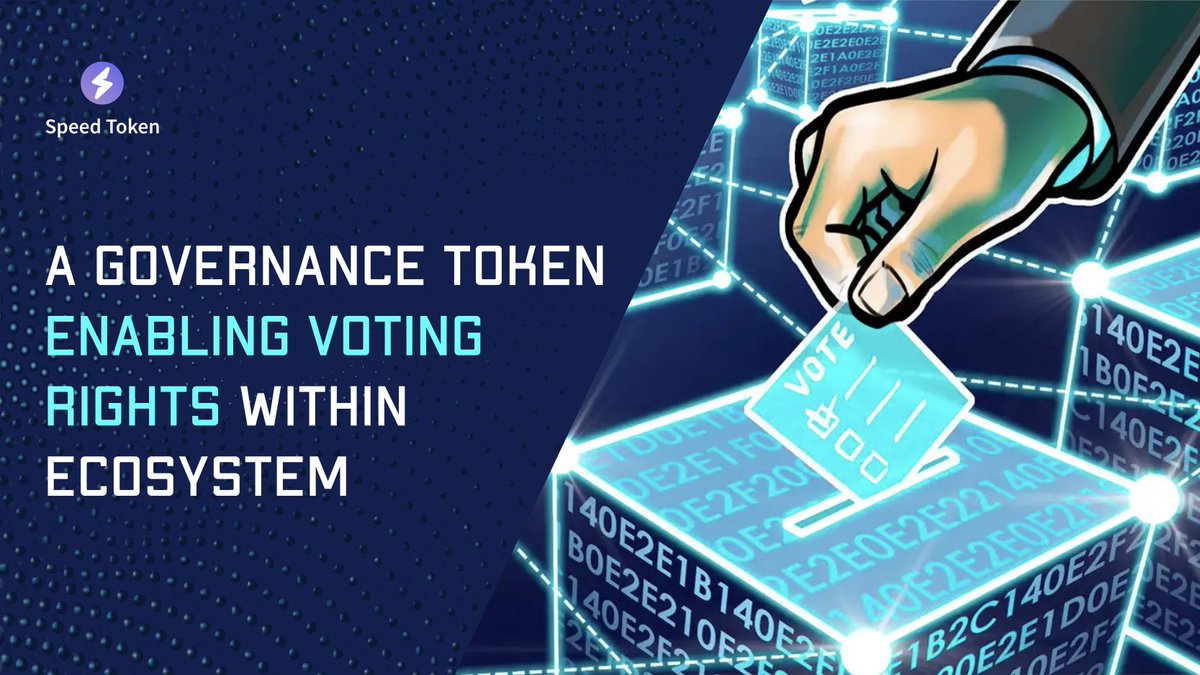 token_speed's tweet photo. #SpeedToken is not just another coin but a utility token that has several utilities within the ecosystem. It serves as a #governance token that enables voting rights to it users within the #SpeedFinance ecosystem. Checkout our white paper to know more!
#Defi #Blockchain #Crypto https://t.co/3HPCzsLlGn