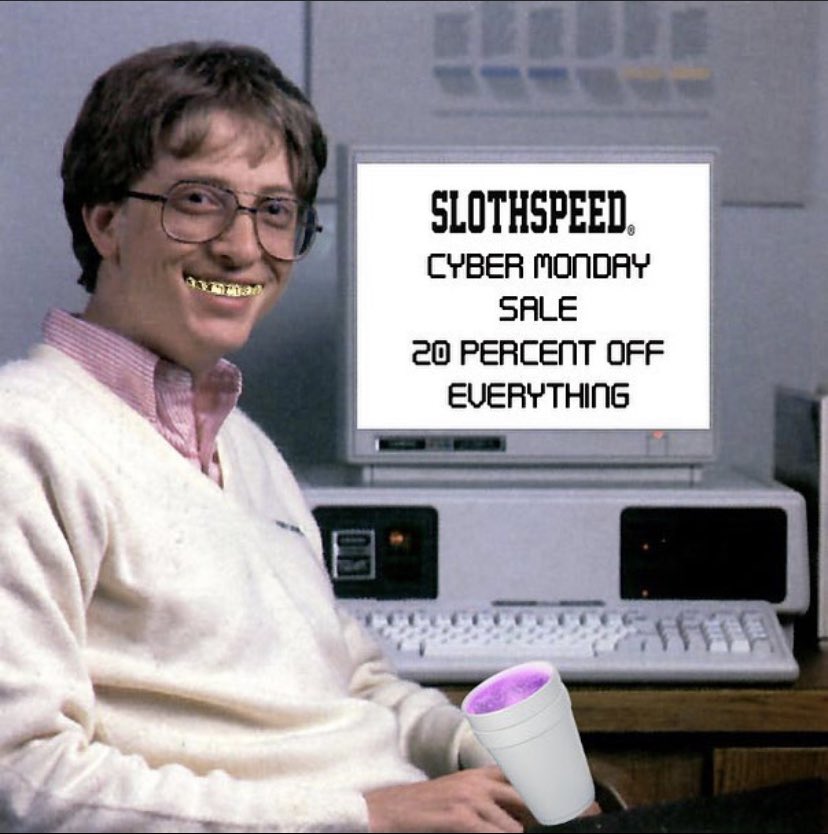slothspeedco's tweet photo. Cyber Monday starts now 👾 Use code: CYBER20 for 20% off your order. https://t.co/m6DDvusZIN https://t.co/VJJj8XmJWu