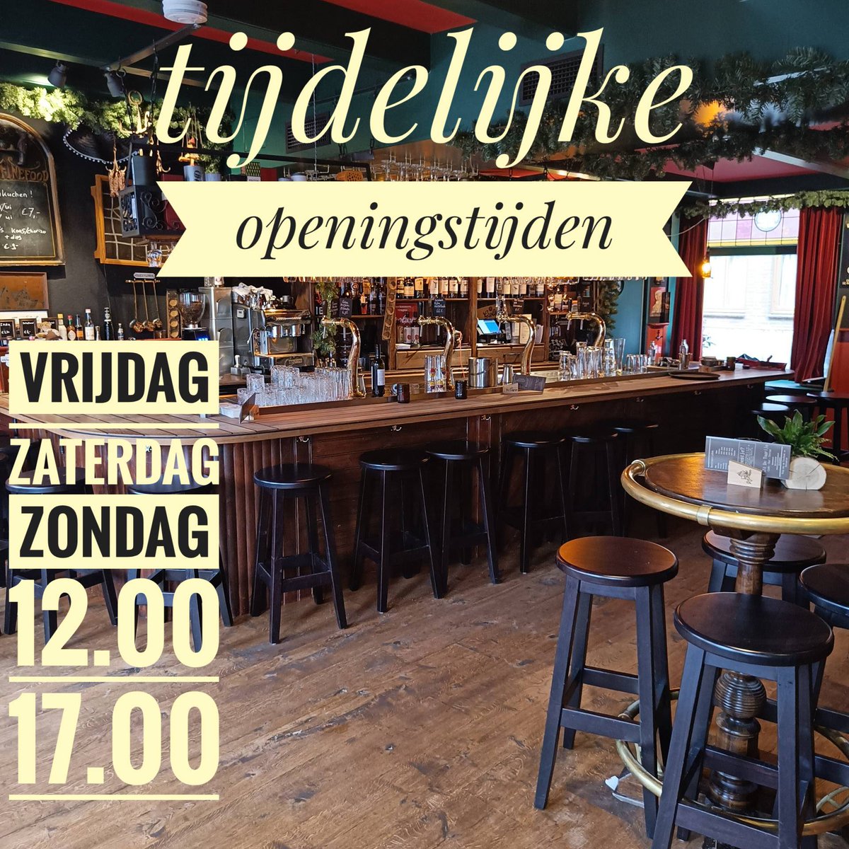 Koffie, cappuccino, tosti's, flammkuchen, broodje bal of hotdog, met een krantje in de tagrijn. Het kan straks gewoon!