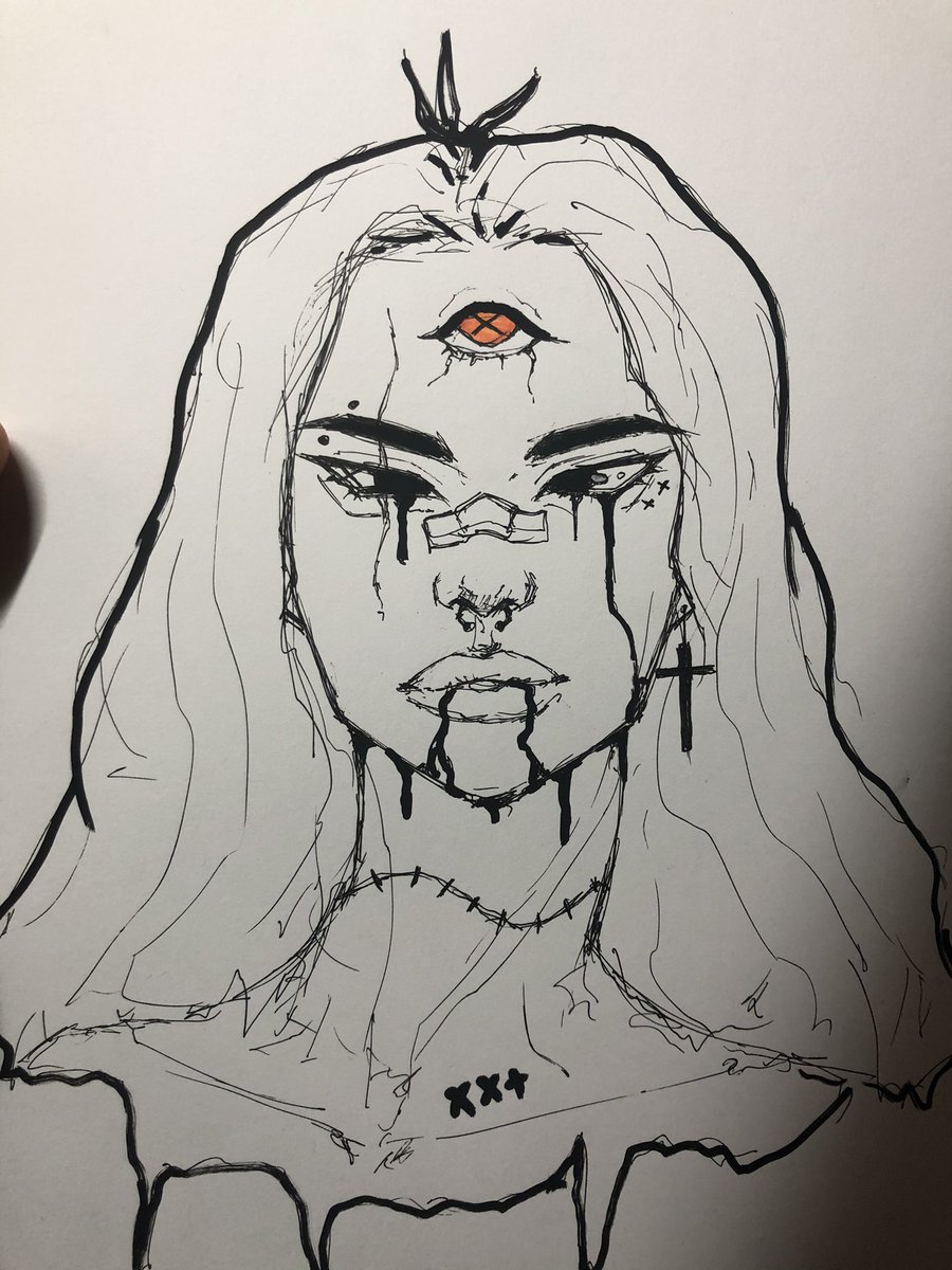 nahalix's tweet photo. Okay, I've forgotten how to draw on paper... #art #sketch #portrait https://t.co/kdZaMZJVbO