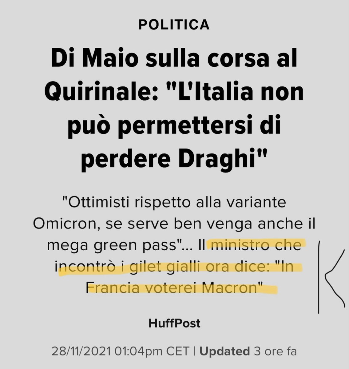 "in Francia voterei Macron". 

La stagione delle verità o... le verità stagionali?