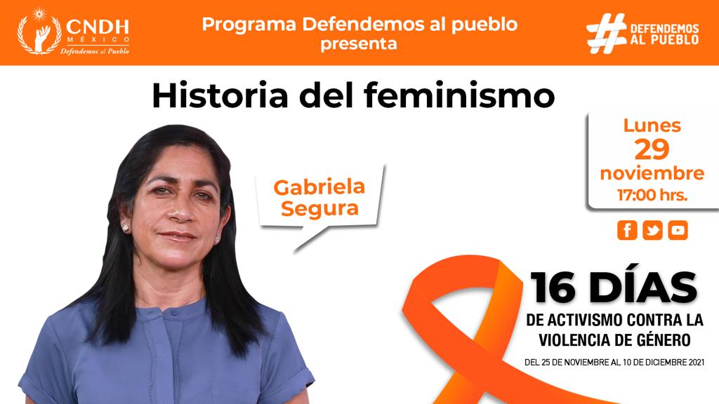 CNDH's tweet photo. ¡No te pierdas la emisión del #programa #DefendemosAlPueblo “Historias del #Feminismo” por #GabrielaSegura integrante del #PAMIMH de la #CNDH!
🗓️Mañana 29 de noviembre
⏰17 hrs
#16Días
#DefendemosAlPueblo https://t.co/6U7Kww9A0S