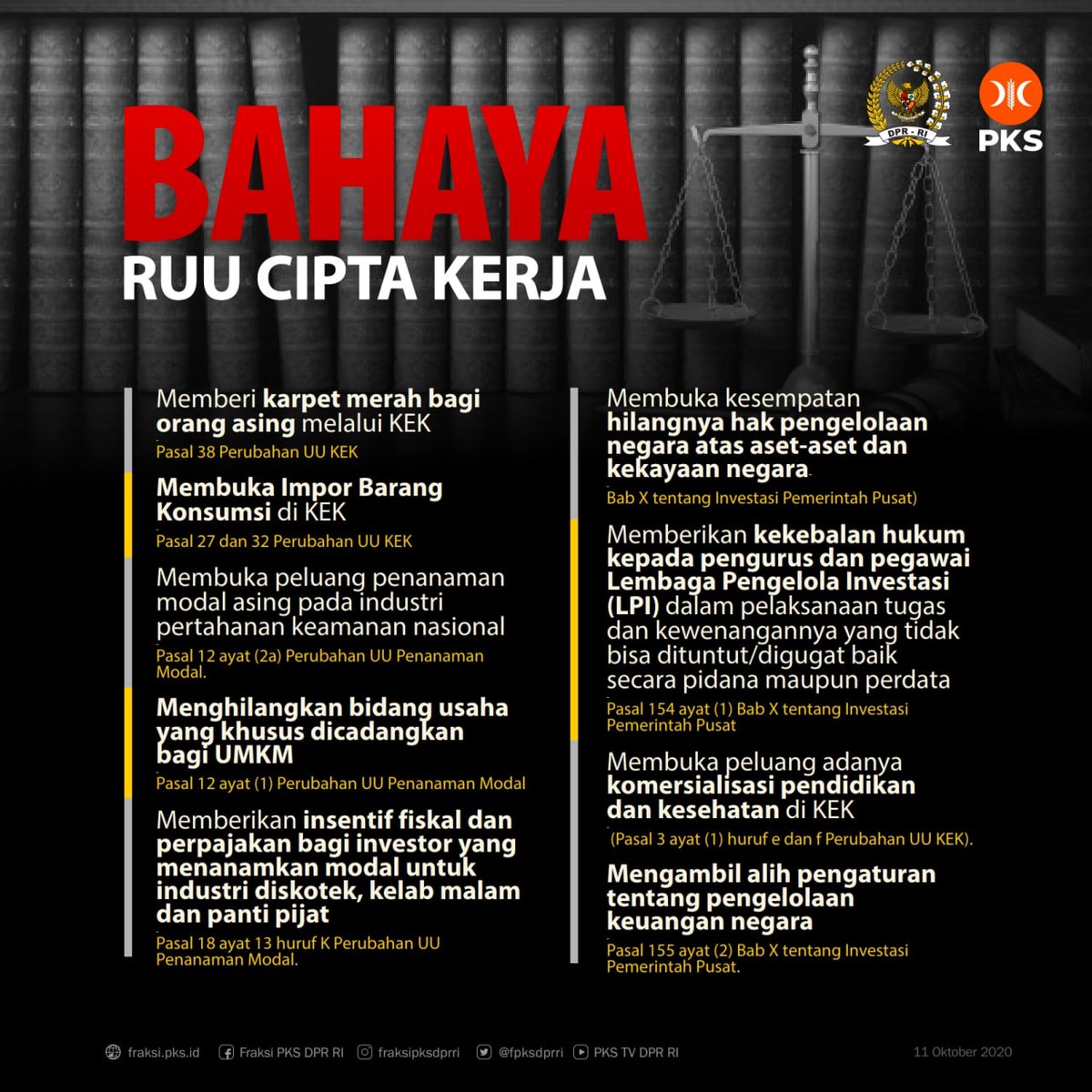 MardaniAliSera's tweet photo. BAHAYA.
Bukan tolak sembarang tolak.
Ditemukan UU Cipta Kerja banyak merugikan rakyat banyak. Bukan hanya itu, MK juga menemukan bukti bahwa UU tdk sesuai konstitusi

Makin diperkuat oleh MK, bahwa UU Cipta Kerja memang inkonstitusional..

#TetapTolakOmnibusLaw https://t.co/nKumCtw0BE